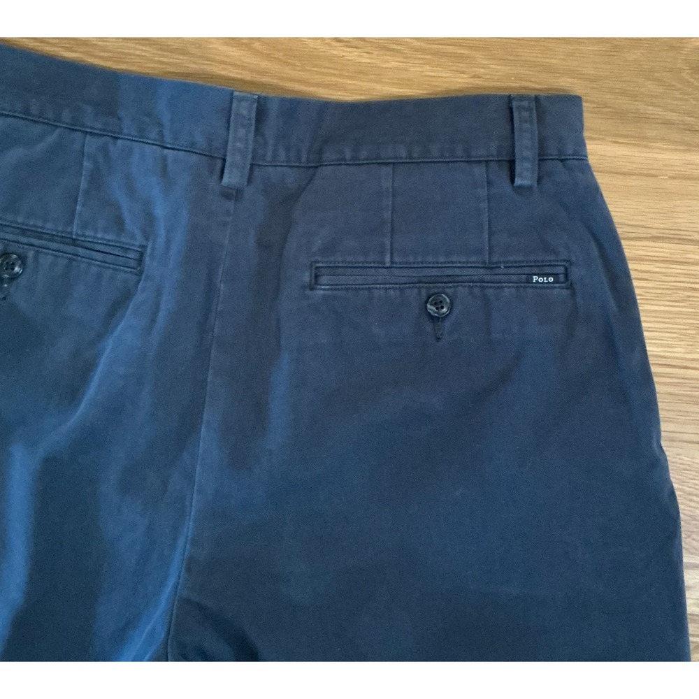 Polo Ralph Lauren Chino Shorts Men's 29 Blue Classic Fit 100% Cotton 9" Inseam - Picture 3 of 9